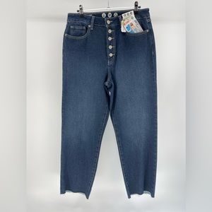 Rewash Super High Rise Mom Stovepipe Jeans, Button Fly, Dark Wash, NWT, Size 29
